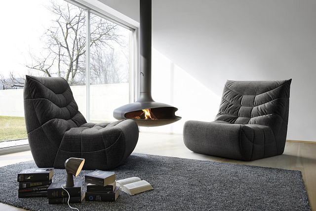 Кресло в интерьере гостиной-14, компактное кресло Смайл для гостиной